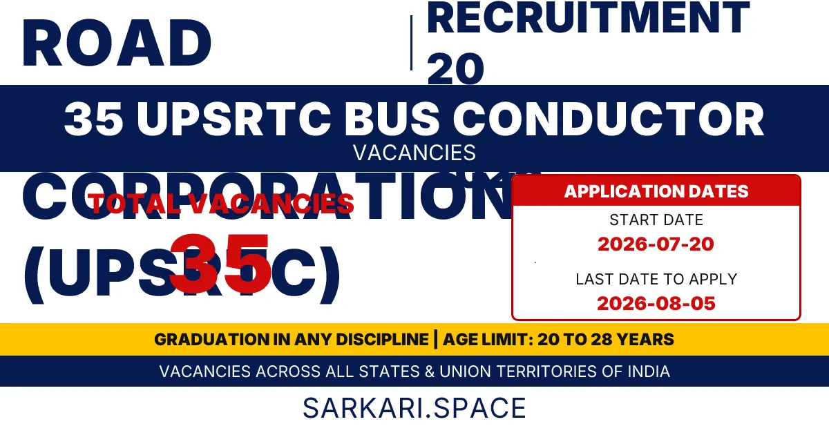 UPSRTC Bus Conductor Recruitment 2026 Notice