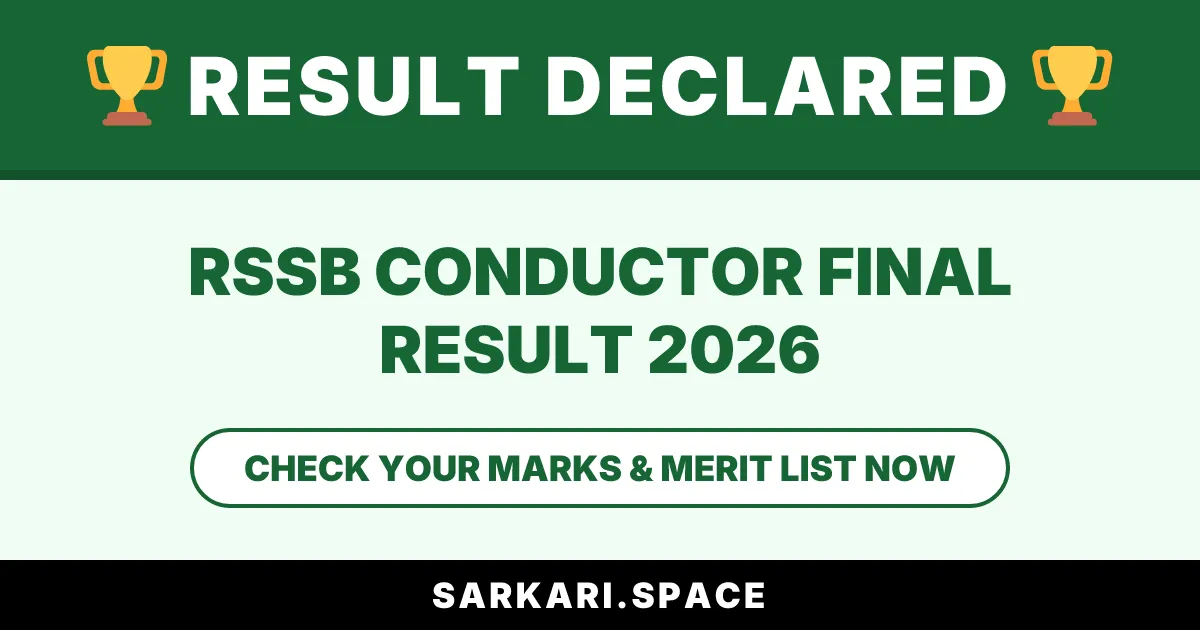 RSSB Conductor Final Result 2026 Notice