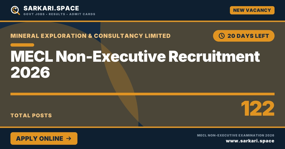 MECL Non-Executive Recruitment 2026 Notice